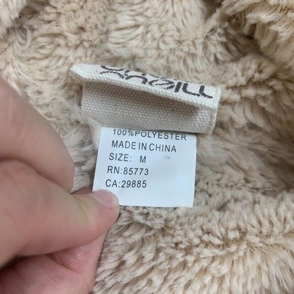 O'Neill Detachable Sleeves Sherpa Jacket Womens M Medium Snow Hooded Button Vest - Picture 13 of 16